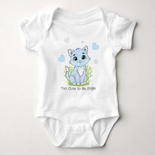Cute blue cat romper (Voorkant)