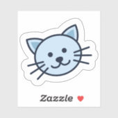 Cute Blue Cat Sticker (Vel)