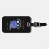 Cute Blue Character, New York, ik hou van je Bagagelabel (Voorkant horizontaal)