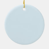 Cute Blue Cheerleader Girl Ornament Brown Hair (Achterkant)