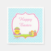 Cute Blue Chevrons Easter Easter Hunt Servet (Voorkant)