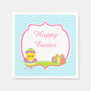 Cute Blue Chevrons Easter Easter Hunt Servet