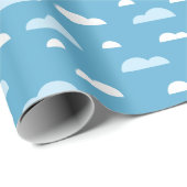 Cute Blue Clouds en Sky Cadeaupapier (Rol Hoek)
