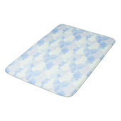 Cute Blue Cloudy Sky Abstract Patroon Badmat (Gekanteld)