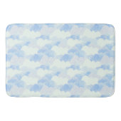 Cute Blue Cloudy Sky Abstract Patroon Badmat (Voorkant)