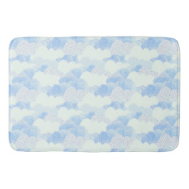 Cute Blue Cloudy Sky Abstract Patroon Badmat