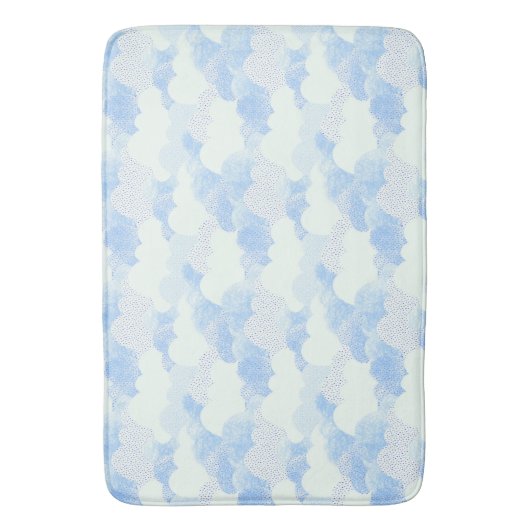 Cute Blue Cloudy Sky Abstract Patroon Badmat (Voorkant Verticaal)