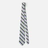 Cute blue colorful stripes stropdas (Voorkant)
