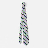 Cute blue colorful stripes stropdas (Achterkant)