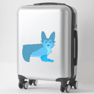 Cute Blue Corgi in Sokken Sticker