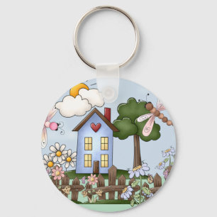 Cute Blue Country House in Sunshine Sleutelhanger