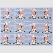   Cute Blue Cow  Tissuepapier (Voorkant)