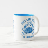 Cute Blue Crab Waterverf Illustration Mok (Voorkant rechts)