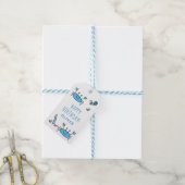 Cute Blue Crab Zee Animals Boy Happy Birthday Cadeaulabel (Met Touw)