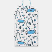 Cute Blue Crab Zee Animals Boy Happy Birthday Cadeaulabel (Achterkant)