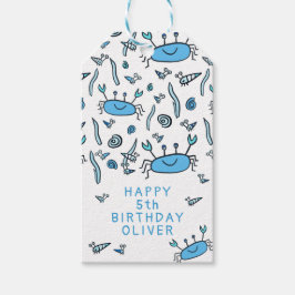 Cute Blue Crab Zee Animals Boy Happy Birthday Cadeaulabel