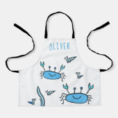 Cute Blue Crab Zee Animals Boy Name Schort (Voorkant)