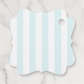 Cute Blue Cupcake met Kawaii Face Baby shower Bedankjes Labels (Achterkant)