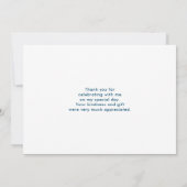 Cute Blue Cupcake met Kawaii Face Hartelijk dank Bedankkaart (Achterkant)