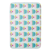 Cute Blue Cupcake met Kawaii Face Pattern Badmat (Voorkant Verticaal)