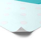 Cute Blue Cupcake met Kawaii Face Poster (Hoek)