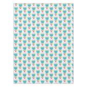 Cute Blue Cupcake met Kawaii Face Tafelkleed (Voorkant)