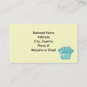 Cute Blue Cupcake-ontwerp Visitekaartje (Achterkant)