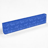 Cute blue dachshund-patroon naambordje