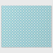 Cute Blue Daisies Floral Pattern Cadeaupapier (Vlak)
