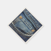 Cute  Blue Denim Jeans Pocket Copper Studs Servet (Hoek)