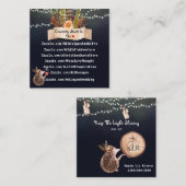 Cute Blue Design Vierkante Visitekaartje (Voorkant / Achterkant)