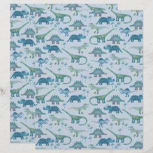 Cute Blue Dinosaur