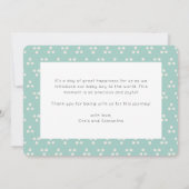 Cute Blue Dinosaur Boy Baby Foto Birth Aankondiging (Achterkant)