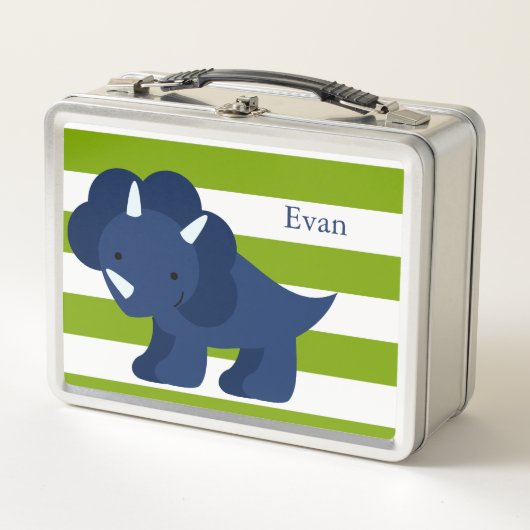Cute Blue Dinosaur Lunch Box (Voorkant)