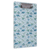 Cute Blue Dinosaur Pattern Klembord (Rechts)