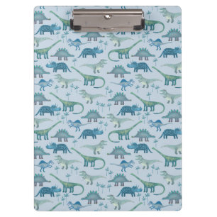 Cute Blue Dinosaur Pattern Klembord