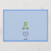 Cute Blue Dinosaur with Picture Birthday Kaart (Achterkant)