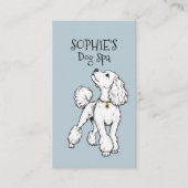 Cute Blue Dog Grooming Spa QR-code Visitekaartje (Voorkant)