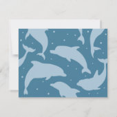 Cute Blue Dolphin Note Card Notitiekaartje (Achterkant)