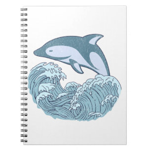 Cute blue dolphin notitieboek