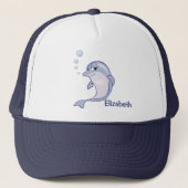 Cute Blue Dolphin om u aan te passen Trucker Pet (Voorkant)