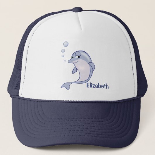 Cute Blue Dolphin om u aan te passen Trucker Pet (Voorkant)