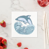 Cute blue dolphin servet (Insitu)