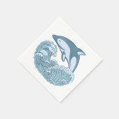 Cute blue dolphin servet (Hoek)