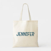 Cute blue dolphin tote bag (Achterkant)