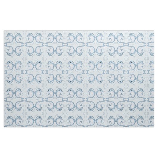 Cute Blue Dolphins Pattern Stof (Fat Quarter)