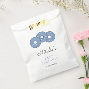 Cute Blue Donut Baby shower Sprinkle voor jongens Bedankzakje