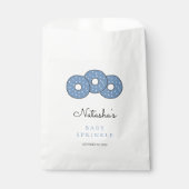 Cute Blue Donut Baby shower Sprinkle voor jongens Bedankzakje (Voorkant)