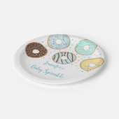 Cute Blue Donut Baby Sprinkle Papieren Bordje (Gekanteld)