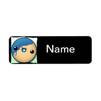 Cute Blue Donut Etiket
